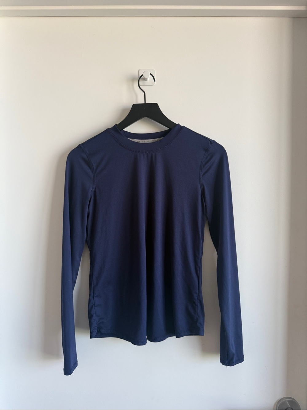 Fabletics Navy Long-Sleeve Crew Top